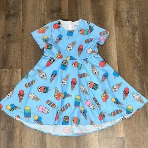 Lola +The Boys,Colorful Ice Cream Print Kids Dress